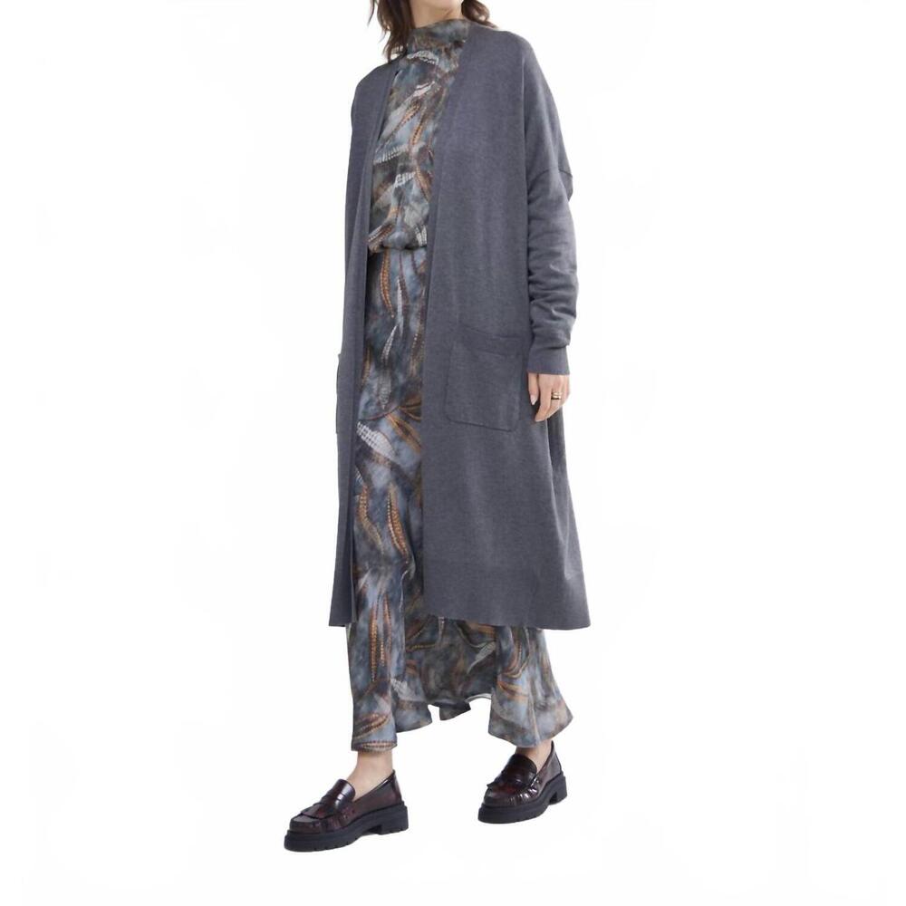 NEW SUMMUM viscose blend long cardigan sweater top in cloud
